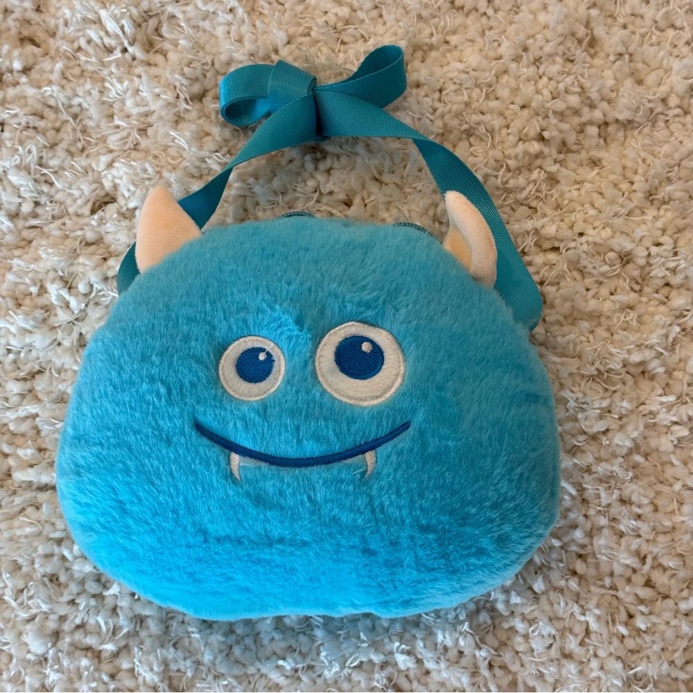 Blue Monster Mini Plush Bag